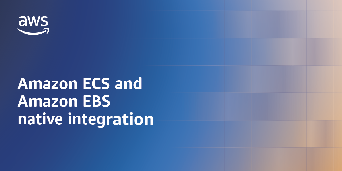 Amazon ECS supports a native integration with Amazon EBS volumes for data-intensive workloads